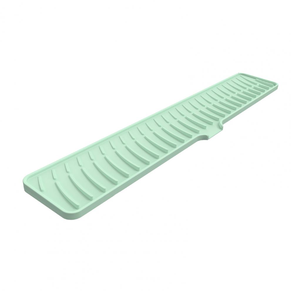 Drain Pad for Kitchen Sink Anti-slip Drainage Mat Anti-slip Silicone Drain Pad Faucet Splash Guard Set for Kitchen for Farmhouse: WHITE