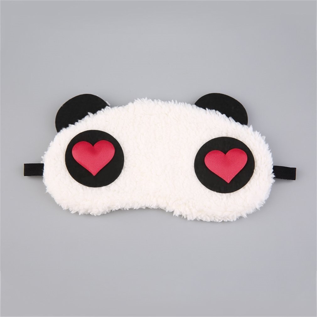 Leuke Panda Slapen Gezicht Eye Mask Blindfold Eyeshade Reizen Slaap Eye Aid Gezondheidszorg: Red Love
