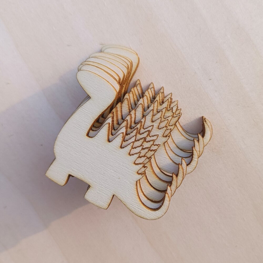 20pcs Cute Dinosaur Shape wood Craft Blank Wooden Embellishment dino wood chips