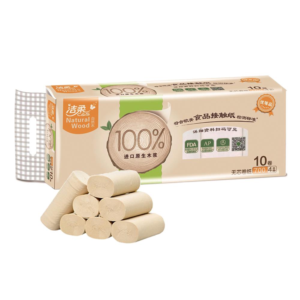 10 Roll 4 Layer Toilet Tissue Home Bath Toilet Roll toilet paper Soft Toilet Paper Skin-friendly Paper Towels Toilet Paper Bulk