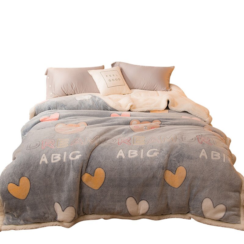 Super Warme Decke Luxus Dicke Decken Für Betten Vlies Decken und Wirft Winter Erwachsene Bett Abdeckung