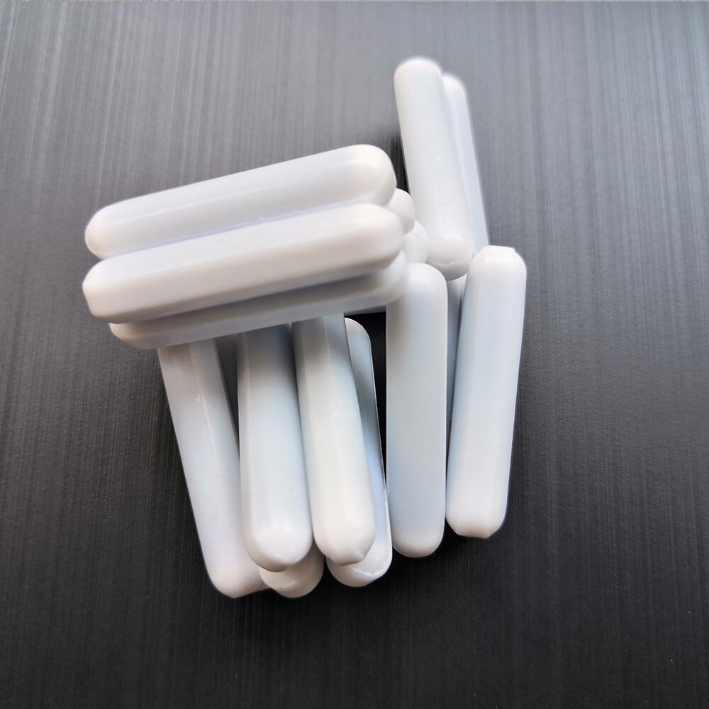 C6x30mm Laboratory Magnetic Stir Bar PTFE Plain Stirring Bars without Pivot Ring white Spinbars ,cylinder shape , 10pcs