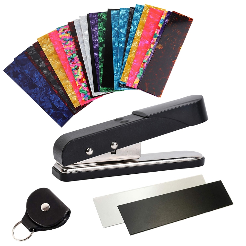 DIY Guitar Picks Maker Punch Guitar Picks Maker with Pick Strips Sheet, Guitar Picks Making Puncher Tool Kit