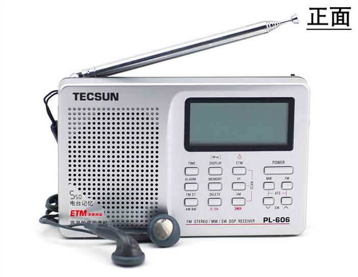 Originele TECSUN PL-606 DSP Radio FM Stereo/MW/SW/LW Radio Ontvanger digitale full-band FM stereo Draagbare Radio