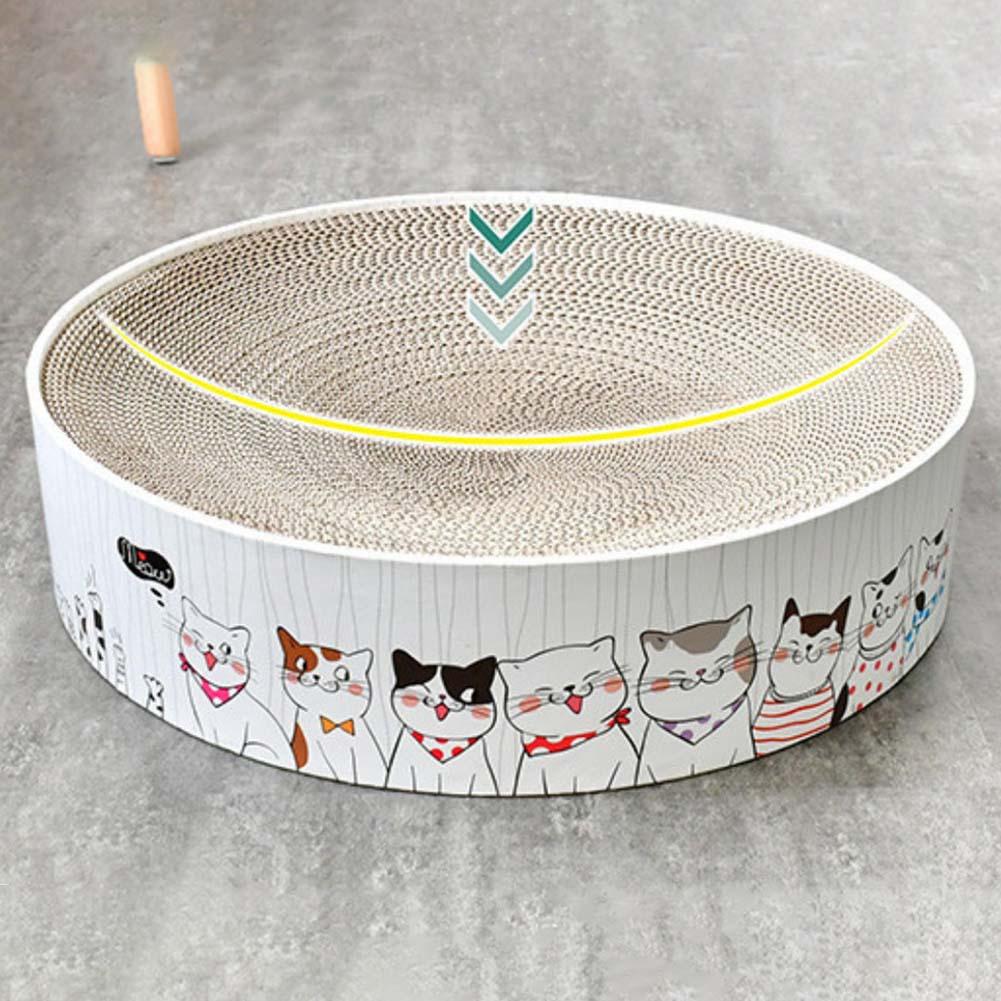 Corrugated Paper Cat Scratch Pad Cat Round Scratch Pad Round Scratcher Scratching Cardboard for Kittens Medium Cats
