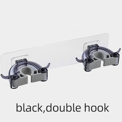 Aan de muur gemonteerde dweilorganizer houder borstel bezemhanger opbergrek keukengereedschap muur huishoudaccessoire hangende pijphaken 1pc: B-dubbele haak