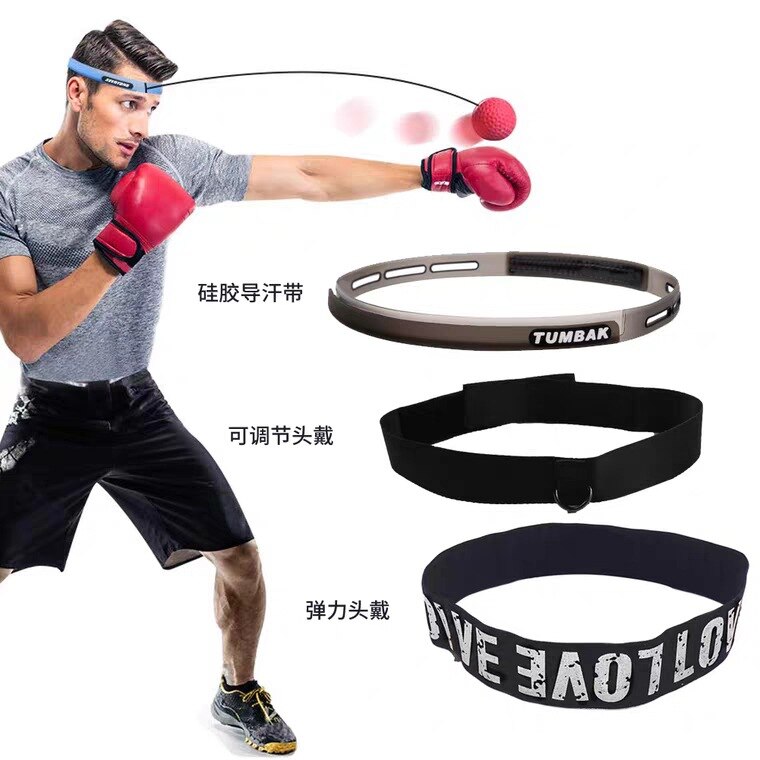 Head-Mounted Boxing Speed Ball Quick Training Reaction Ball Magic Ball Relaxation Vent Elastic Ball Boxing Boxing Speed Ball