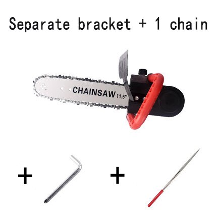 Angle grinder modified electric chain saw universal electric saw household woodworking multifunctional logging saw: Brown