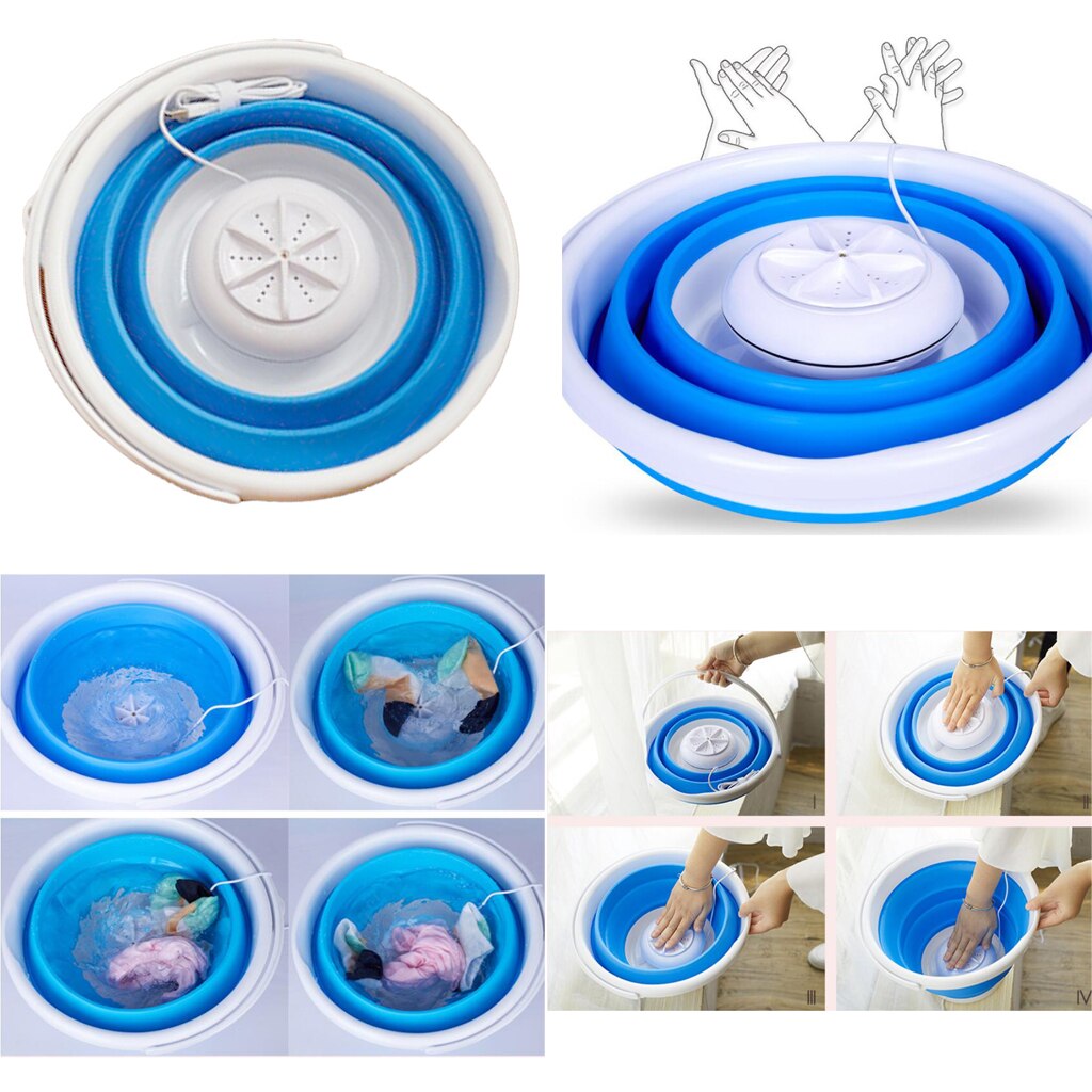 Plastic Mini Portable Laundry Machine Clothes Washing Machine USB Charging