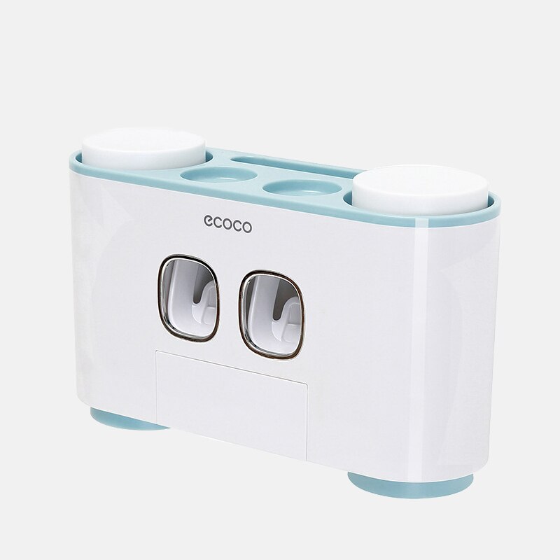 Automatic Toothpaste Dispenser 4 Toothbrush Holders Bathroom Toilet Wall-mounted Toothbrush Storage Toothpaste Squeezer: 3