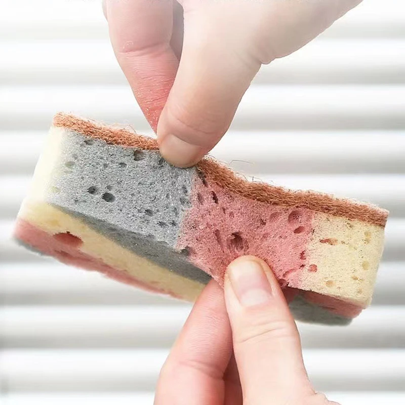Spugnetta abrasiva Spugna magica Strumenti per la pulizia Cucina Salvietta per pulizia antiaderente Utensile per lavare i piatti Straccio per spugne Casa domestica