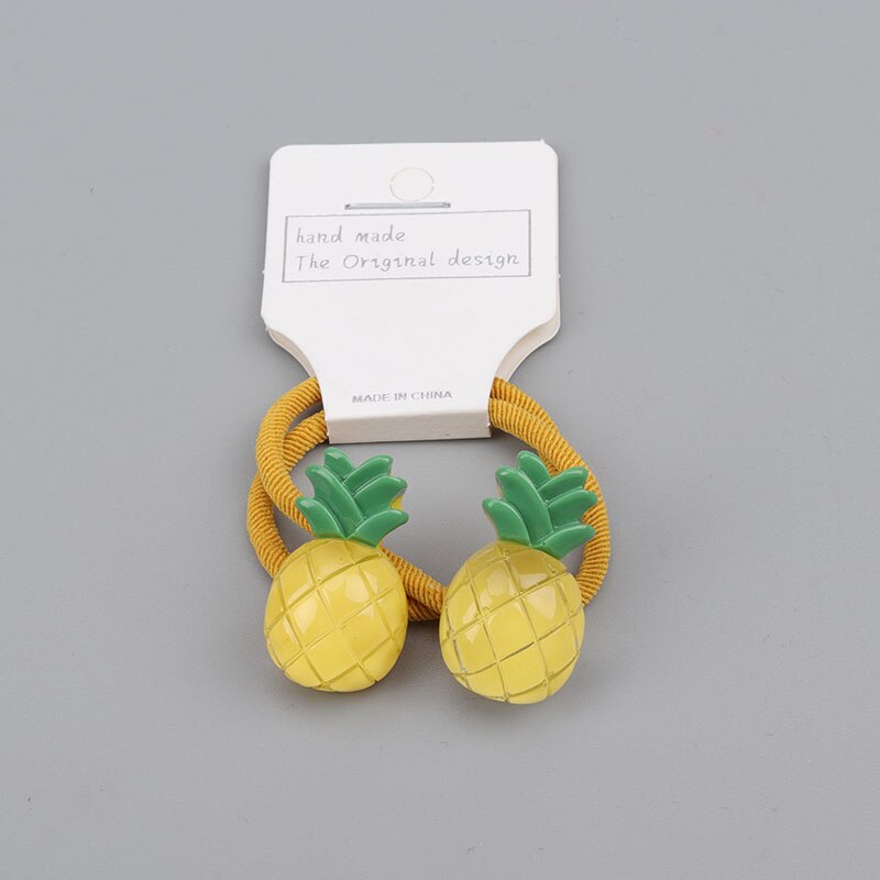 Fruta lindo pelo de los niños corbata sandía piña y fresa pelo chicas banda para la cabeza de goma corbata accesorios para el pelo tocado: SZPJ020-02