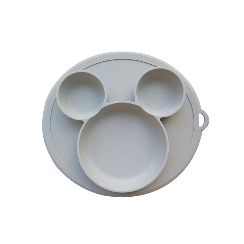 Assiette à manger en Silicone pour bébé, alimentaire, mignon renard, ventouse, vaisselle, bol d&#39;alimentation supplémentaire pour enfants, plats souples, 100%: 10