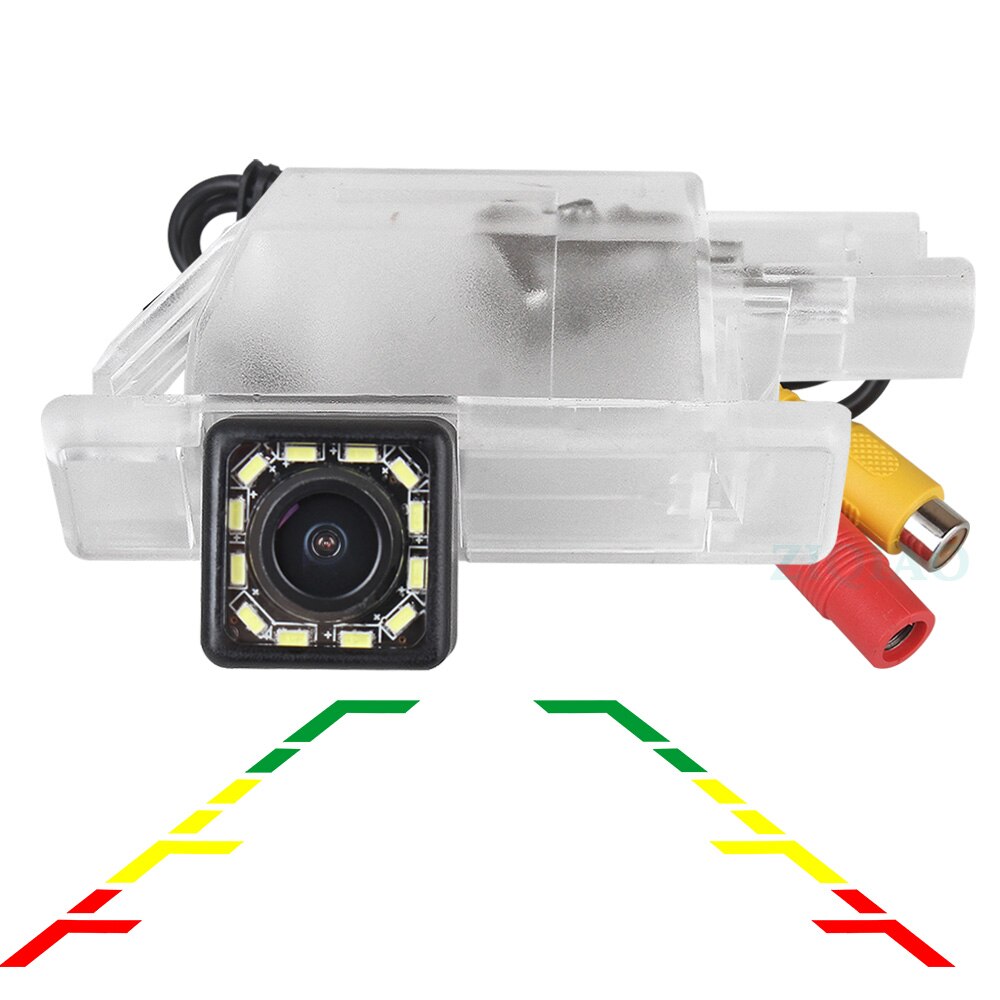 ZIQIAO-cámara de visión trasera para coche, accesorios de aparcamiento para Peugeot 508, sedán, SW, RXH, 301, 208, 308, 408, , 3008, HS096: 12 LED linear track