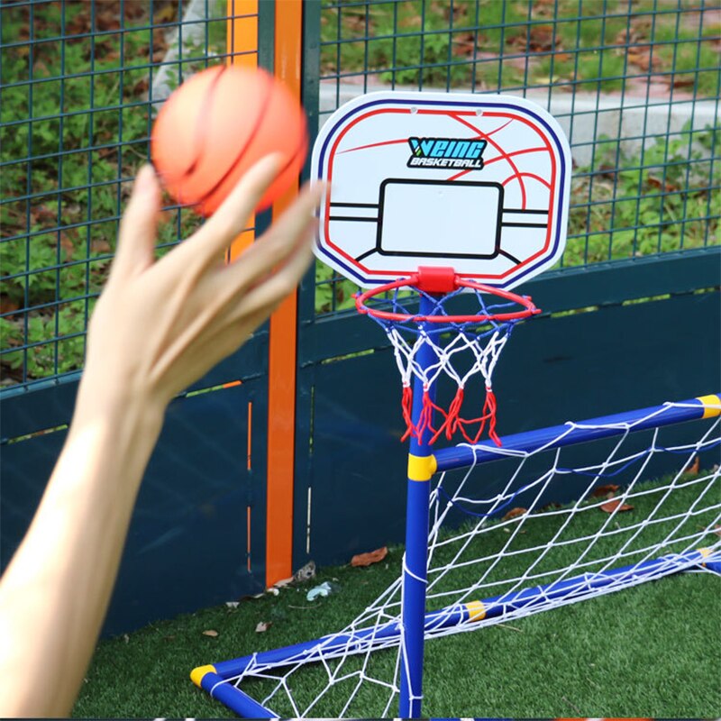 neue 2 in 1 draussen-Sport freundlicher freundlicher Basketball Band FußBall Ziel Jungen FußBall Spielzeug Mini Basketball Schulungen-Praxis spielzeug