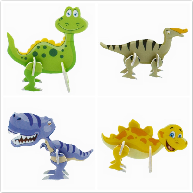 Diy 3d zoogdieren puzzel papier dimensionaal model gemonteerd hersenkraker leerzame educatieve spellen speelgoed voor kinderen legpuzzel speelgoed