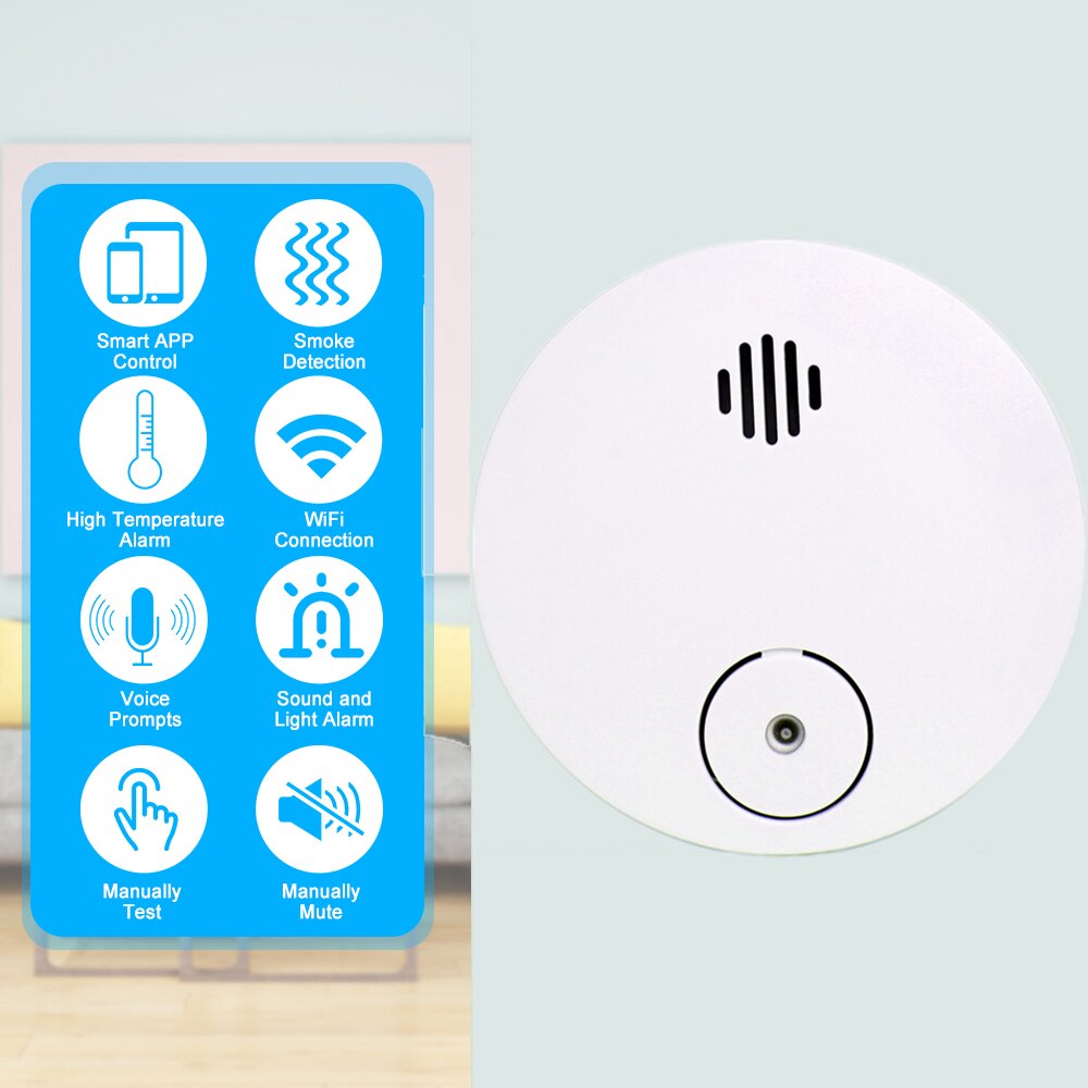 Excellent performace Personal domestic Tuya Smart life fire alarm smoke detector