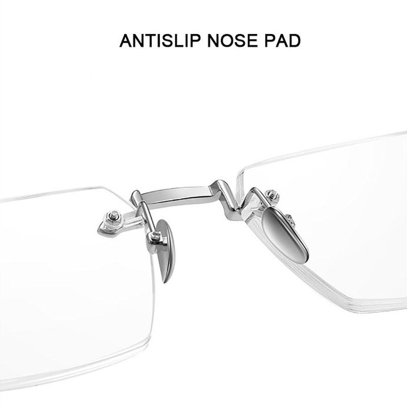 Occhiali da lettura per computer senza montatura Montatura per occhiali da presbiopia unisex anti-luce blu Montature per occhiali 0+1.0+1.5+2.0+2.5...+4.0