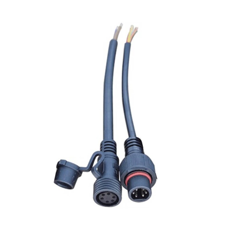 N0HB Rubber Industrial Male &amp; Female Plug Socket 2/3/4/5/6/7/8 Pin Wall Mounted Socket Electric Power Connector Waterproof: 6 core