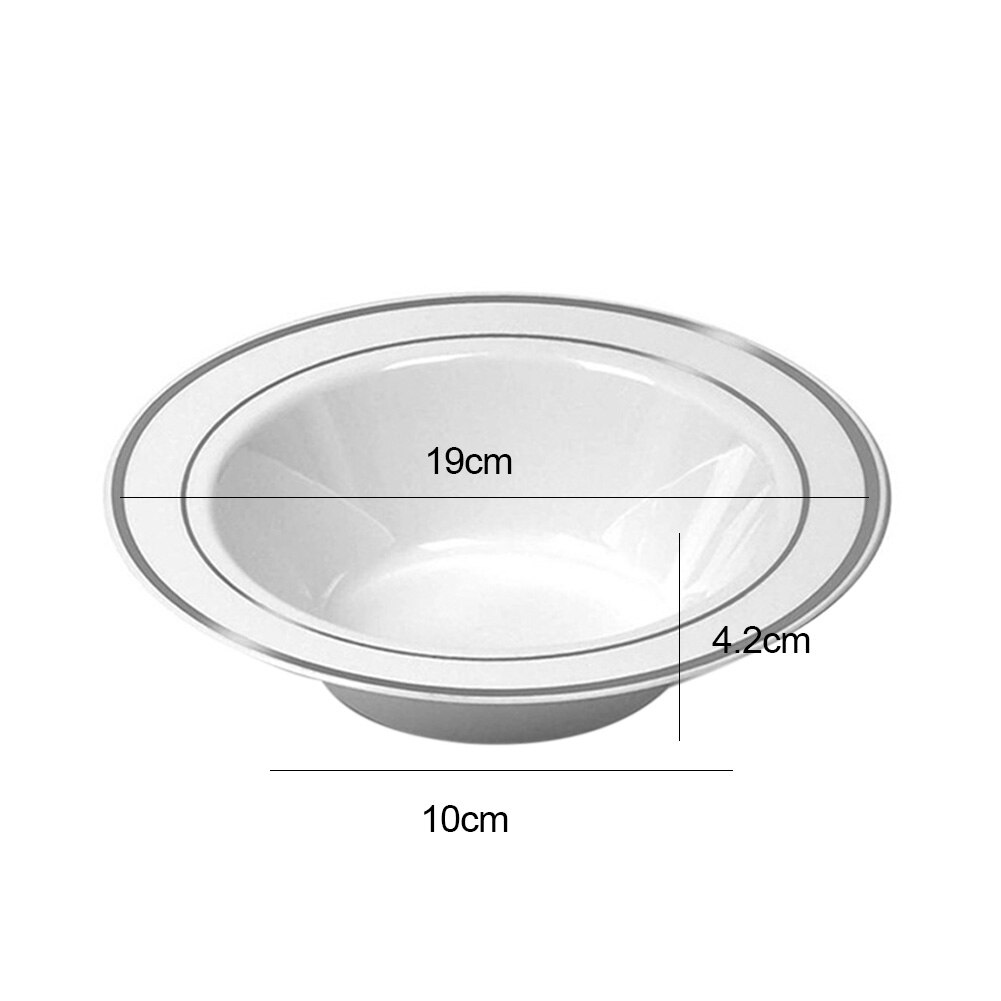 20Pcs Outdoor Picnic Party Camping Disposable Bowls Clear Plastic Disposable Rice Serving Bowl Kitchen Storage Tool