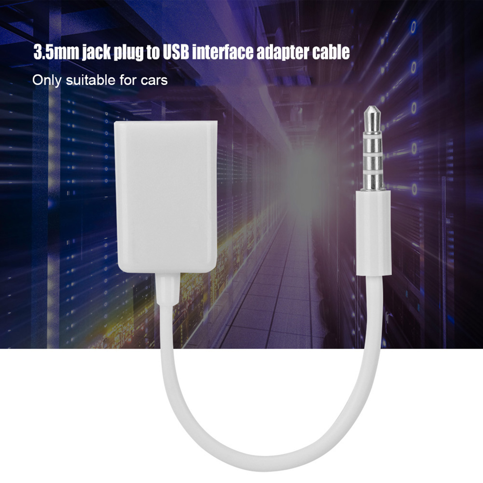 3.5mm- jack til usb-hunnkabel 3.5mm- jack til usb-kabel 3.5mm -hannplugg jack til usb-hunn aux-lydkabel omformeradapterledning