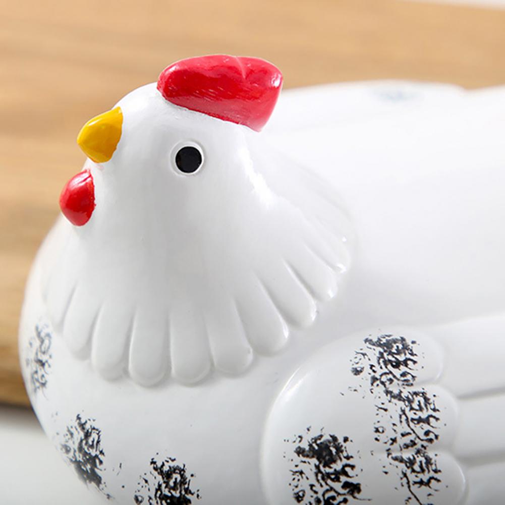 Ceramic Iron Egg Storage Basket Snack Fruit Basket Collection Ceramic Hen Ornaments Decor Kitchen Accessories