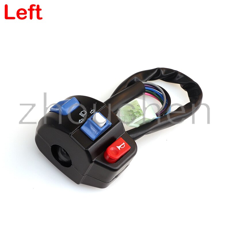 Interrupteur de commande de guidon pour SCOOTER chinois GY6, 4 temps, TAOTAO JCL ZNEN BMS, clignotant, phare électrique antibrouillard: Left