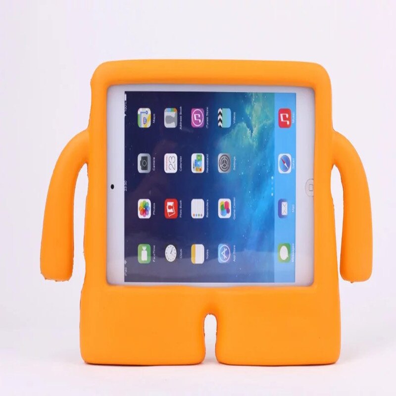Leuke cartoon eva-hoes voor apple ipad 7.9 inch, veilig voor kinderen, siliconen beschermhoes voor ipad mini 2 , 3 , 4 mini 3: Oranje