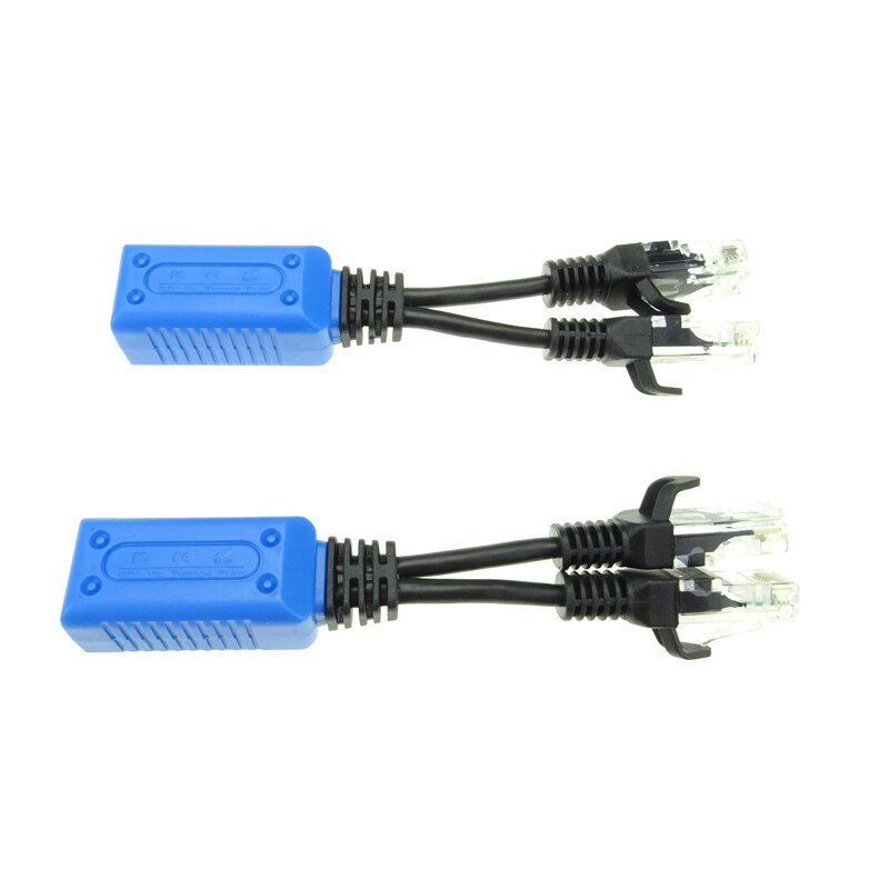 1 Paar RJ45 Splitter Combiner Upoe Kabel, twee Poe Camera Gebruik Een Netto Kabel Poe Adapter Kabel Connectors Passieve Power Kabel