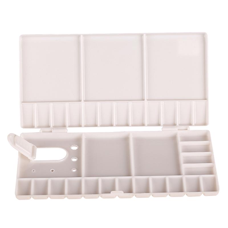 Plastic Painting Pallet Watercolor Palette Folding Paint Tray with 33 Compartments for Painters Students Art Studio