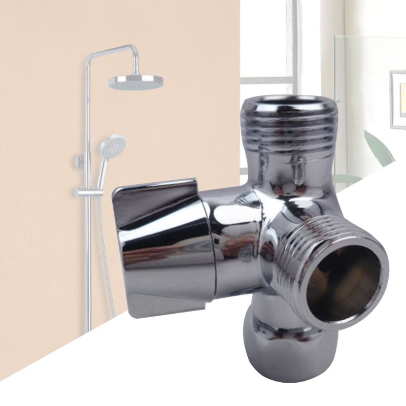 Metalen Drie-Weg Water Diverter T-Vormige Adapter Douche Afleiders Connector Wc Bidet Water Separator Kraan Splitter