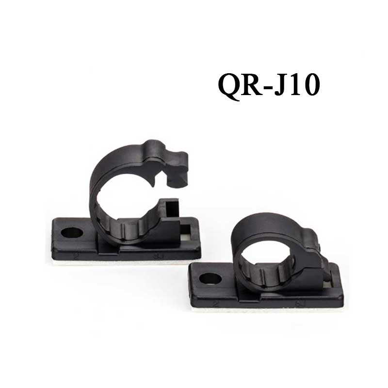 Adhesive Cable Clip Wire Clamp with Mount Screw Cord Holder and Organise Multi Purpose Cable Management for Household and Office: QR-J10