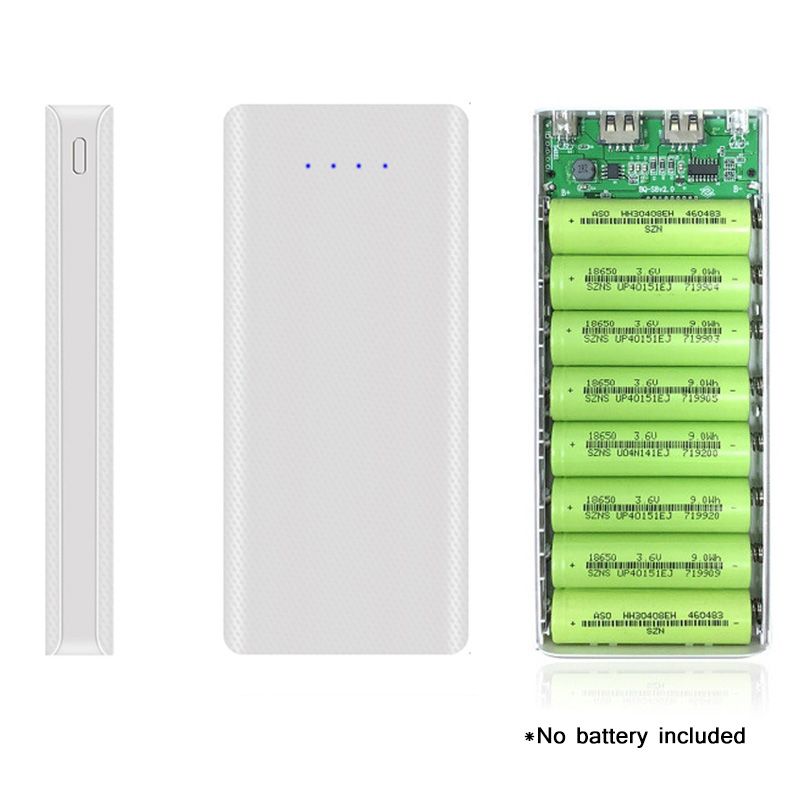 Heißer 8x18650 DIY Batterie Ladegerät Box Power Bank Halter Fall Dual USB 8*18650 Batterie Shell Lagerung Organisieren
