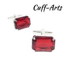 Cuffarts Luxus rot Kristall Acryl Quadrate Manschettenknöpfe Für Herren Shirt Schmuck Geometrische Manschette Verknüpfung Tasten Botões Punho C20143