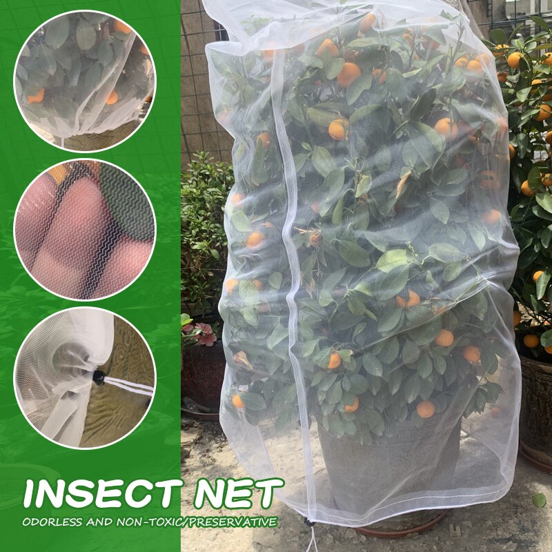 Landscape Tree Insect Net Oversized Insect Bag Drawstring Pest Insect Bag Flower and Fruit Insect Net Anti-bird Net Bag