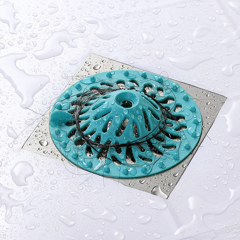 1PC Sink Anti-blocking Floor Drain Cover Shower Drain Strainers Bathtub Stopper Silicone Sink Cover Hair Catchers Bathroom