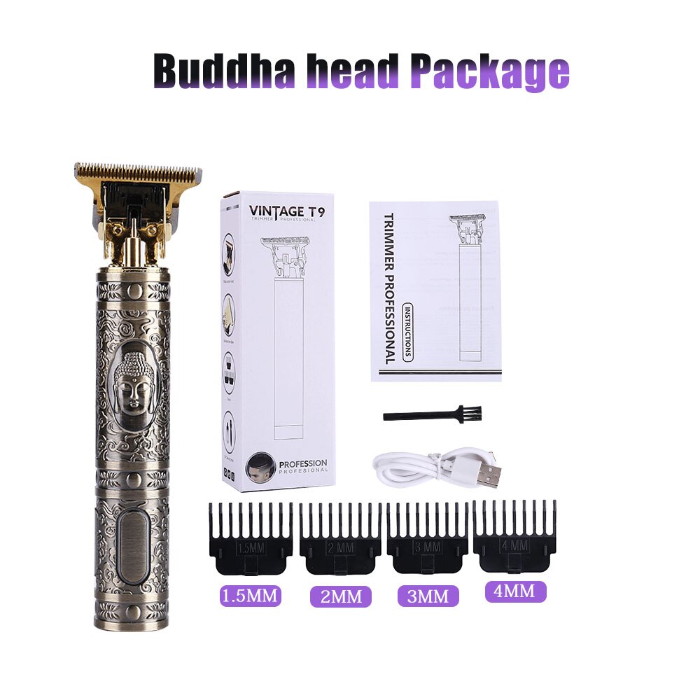 Electric Cutter Clipper Hair Chargeable Mower Trimmer Beard Shaver Portable Hairstyle Haircut Machine Cutting Men: Buddha head