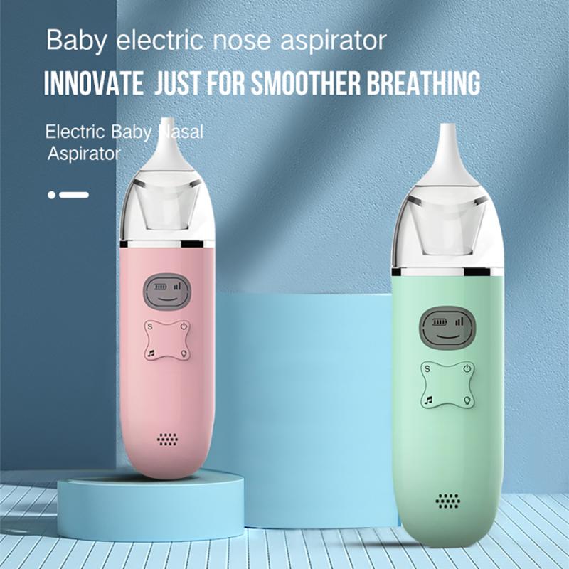 Aspirador Nasal de bebé, limpiador de nariz eléctrico seguro e higiénico con USB, limpieza de bebé, recolección de congestión Nasal para niños,