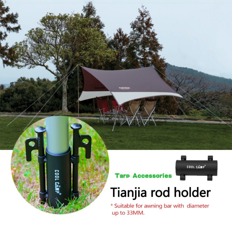 Outdoor Camping Fishing Canopy Pole Holder Tent Awning Pole Fixation Pipe Camp Tents Pole Nail Holder M