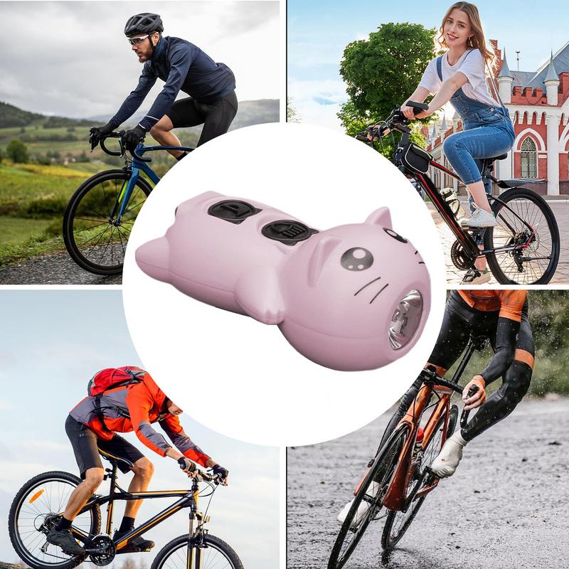 Cycle Headlights Cat Cycling Flashlight Rechargeable Electric Cycle Light Bright Cycling Safety Light With Horn Waterproof For