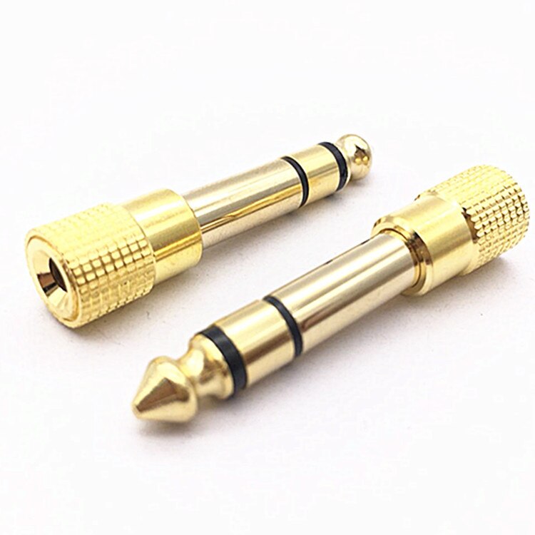 5/3/1Stck Jack 6,35mm Stecker auf 3,5mm Buchse Kopfhörer Verstärker Adapter Mikrofon 6,3 3,5mm Konverter