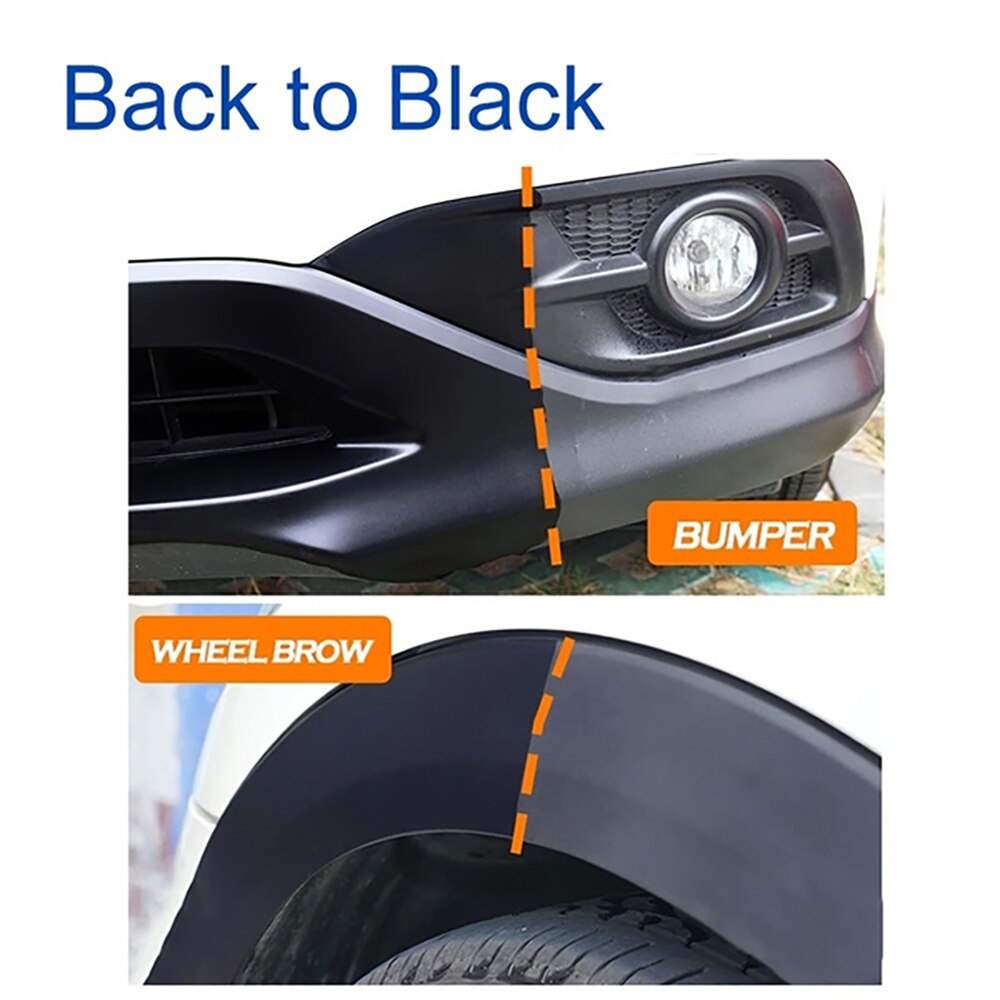 Hgkj plast trim coating bil udvendig restaurerer keramisk trim coating kit biltilbehør hydrofobisk forfriskende middel