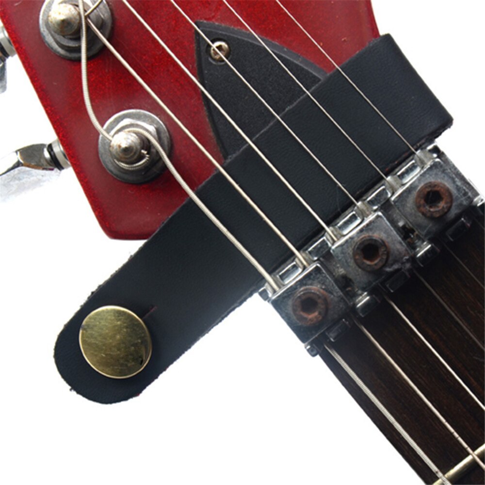 Black Leather Guitar Strap Holder Button Safe Lock for Acoustic Electric Classic Guitar Bass Accessories Guitar Neck Strap