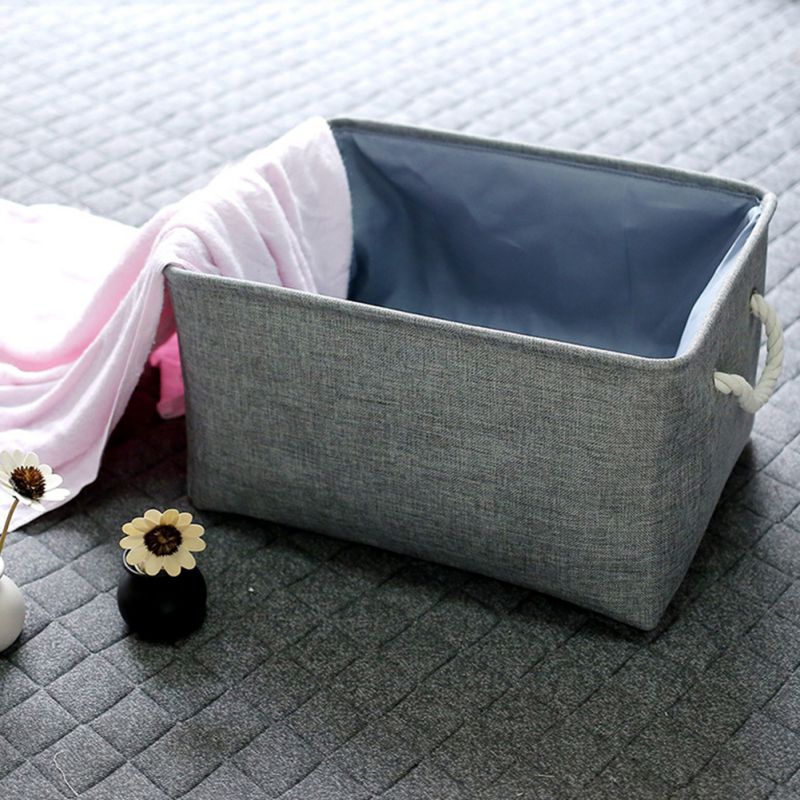 Folding Storage Basket Linen Storage Box Bins Fabric Organizer Closet Cloth Storage Bin Home Laundry Clothes Storage Supplies