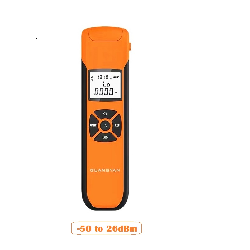 G10 Optical Power Meter High Precision Rechargeable Battery Fiber Optic Power Meter With Flash Light OPM: -50 to 26dBm