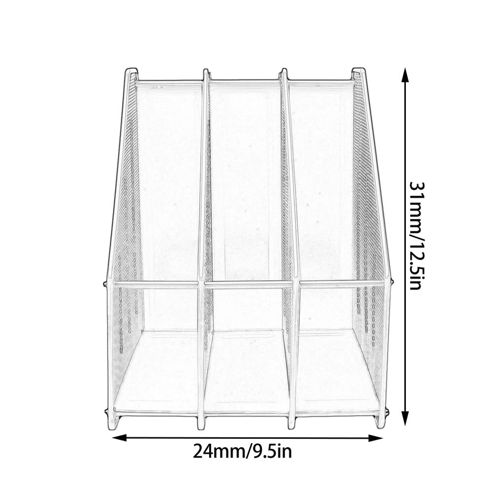 Office organizer Supplies Metal Wire Mesh Triple File Holder desk organizer Office File Storage Rack organizador escritorio