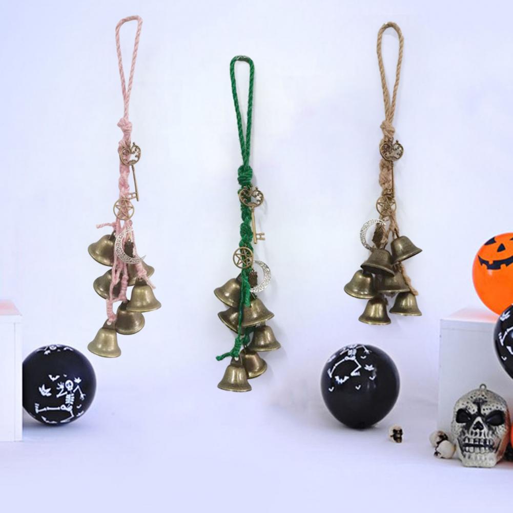 czarownica dzwony wisiorek drzwi pokrętło metal wiszące Wicca dzwony Wiccan magia wiatr dzwonki dla Dom dekoracje czary Wicca kieszonkowe dzieci