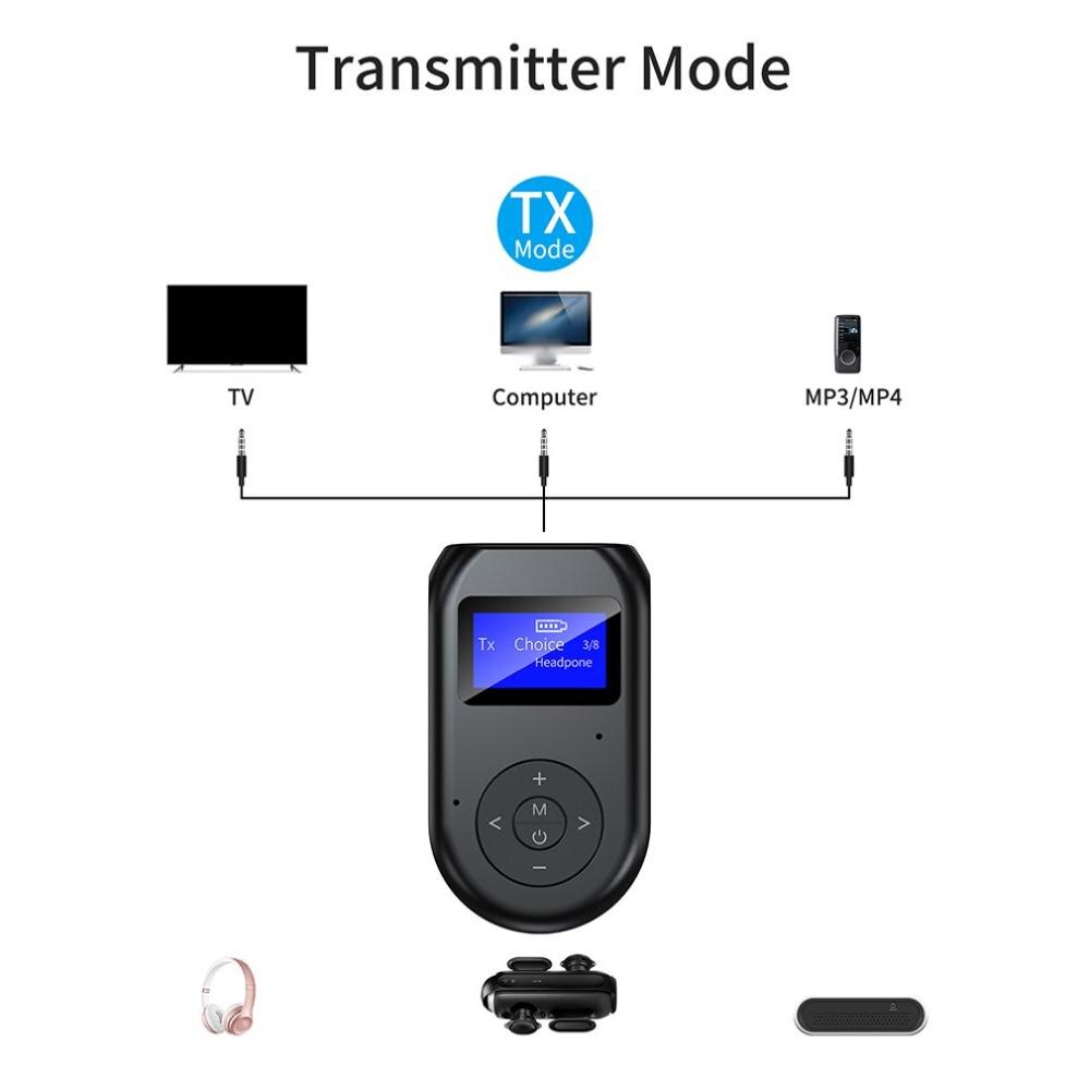 Drahtlose 5,0 Neue Lcd Anzeige Adapter Empfänger Transmitte Zwei in Einem Freisprechen Anruf