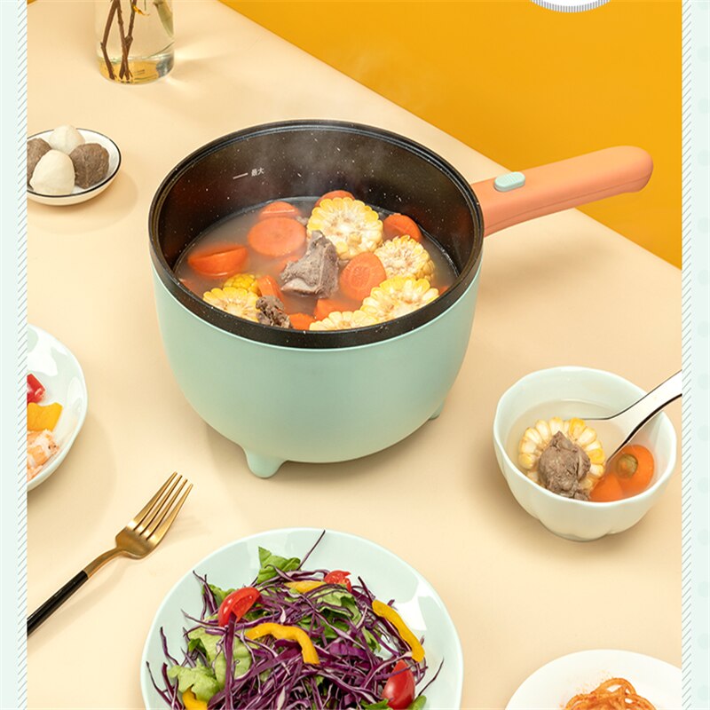 220V Portable Electric Frying Pan Pot Multifunctional Electric Cooking Pot Machine Household Mini Pot Multi Cooker