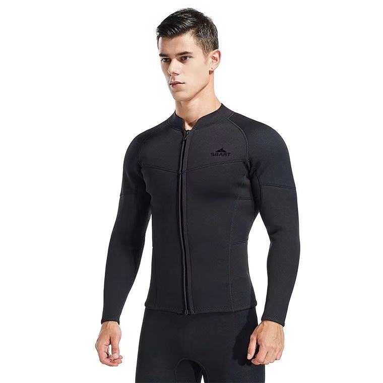Smart-Chaqueta de neopreno de 3MM para hombre, trajes de buceo, Tops de natación, manga larga, protector de buceo